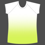 Copy of womens athletic raglan cut sleeve shirt gradient
