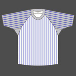 Baseball shirt O neck 4 colored stripes