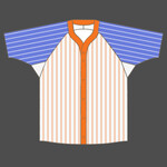 Baseball shirt Y neck 5 colored stripes