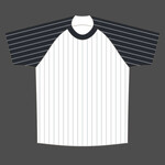 Baseball loose fit shirt O neck stripes