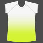 womens athletic raglan cut sleeve shirt gradient