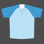 Baseball loose fit shirt Y neck stripes